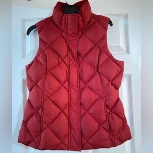 Eddie Bauer Women's Goose Down Puffer Vest Size Medium Quilted Red Outdoors